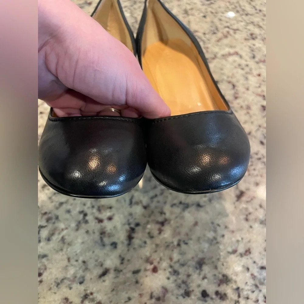 New J. Crew Mona Italian Black Leather Heels size 8.5 retail $198